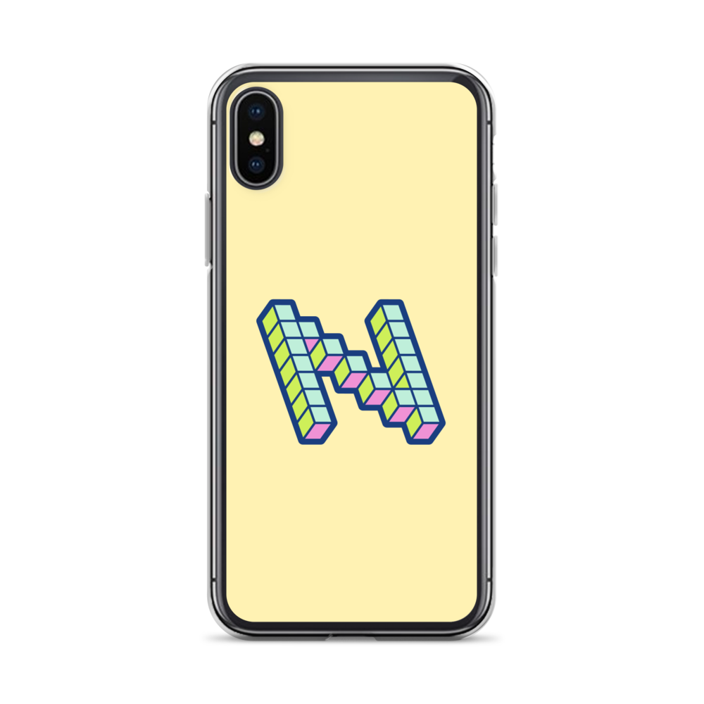 Letter N Pixel, banana mania yellow - iPhone Case