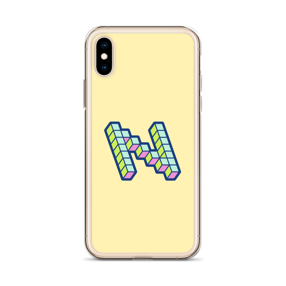 Letter N Pixel, banana mania yellow - iPhone Case