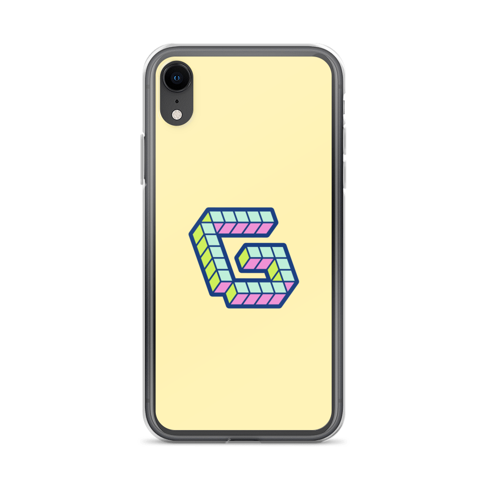 Letter G Pixel, banana mania yellow - iPhone Case