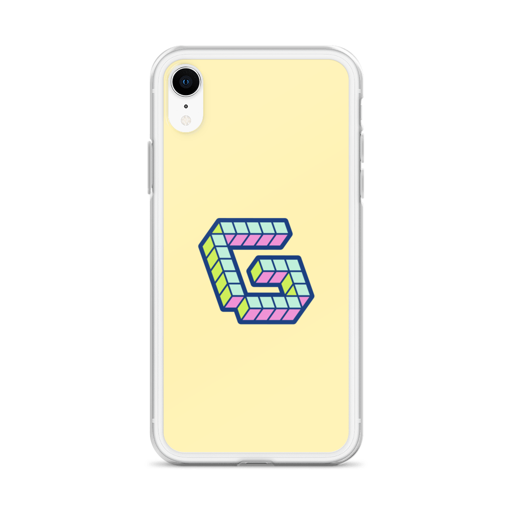 Letter G Pixel, banana mania yellow - iPhone Case