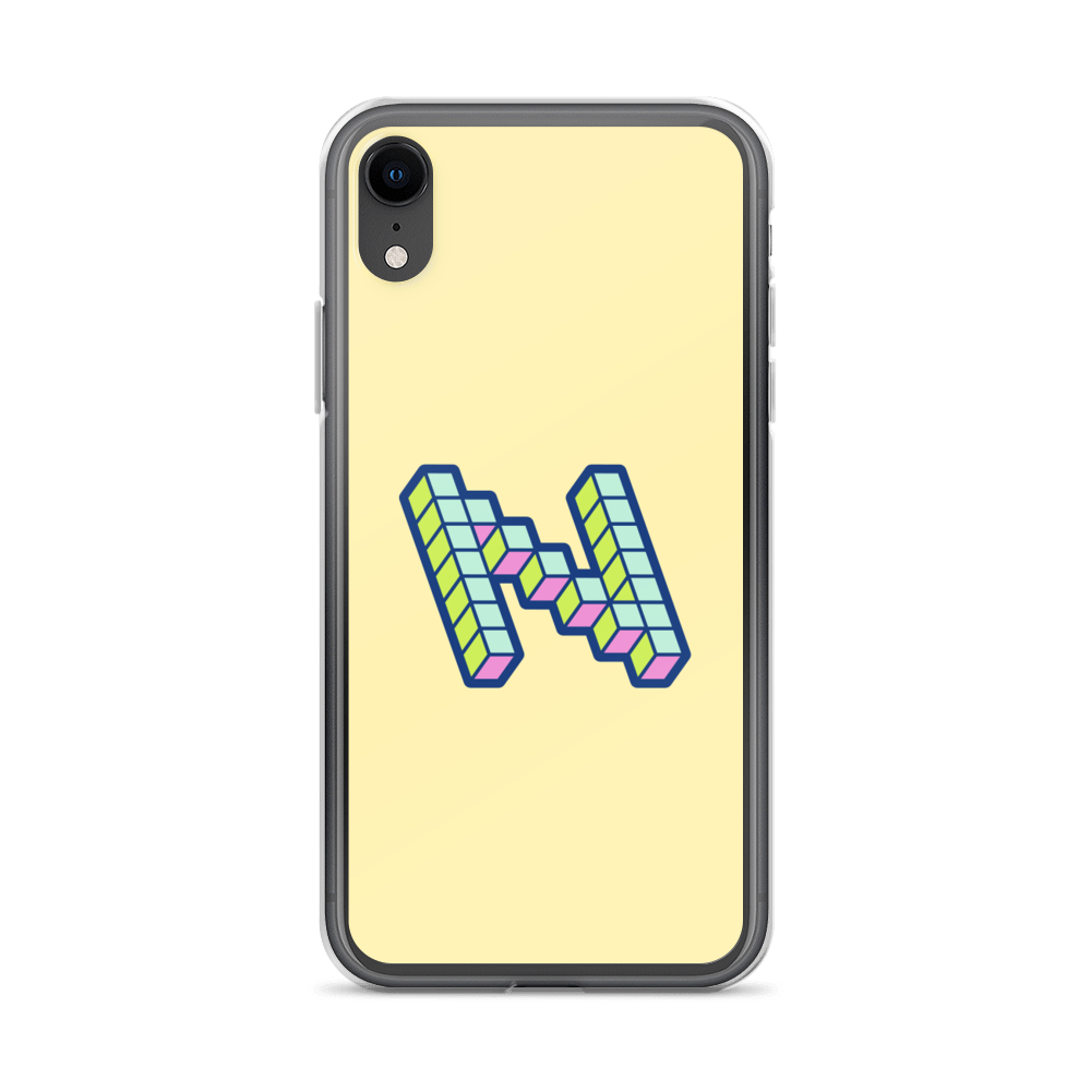 Letter N Pixel, banana mania yellow - iPhone Case