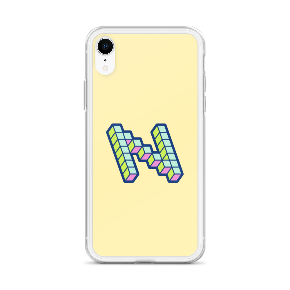 Letter N Pixel, banana mania yellow - iPhone Case