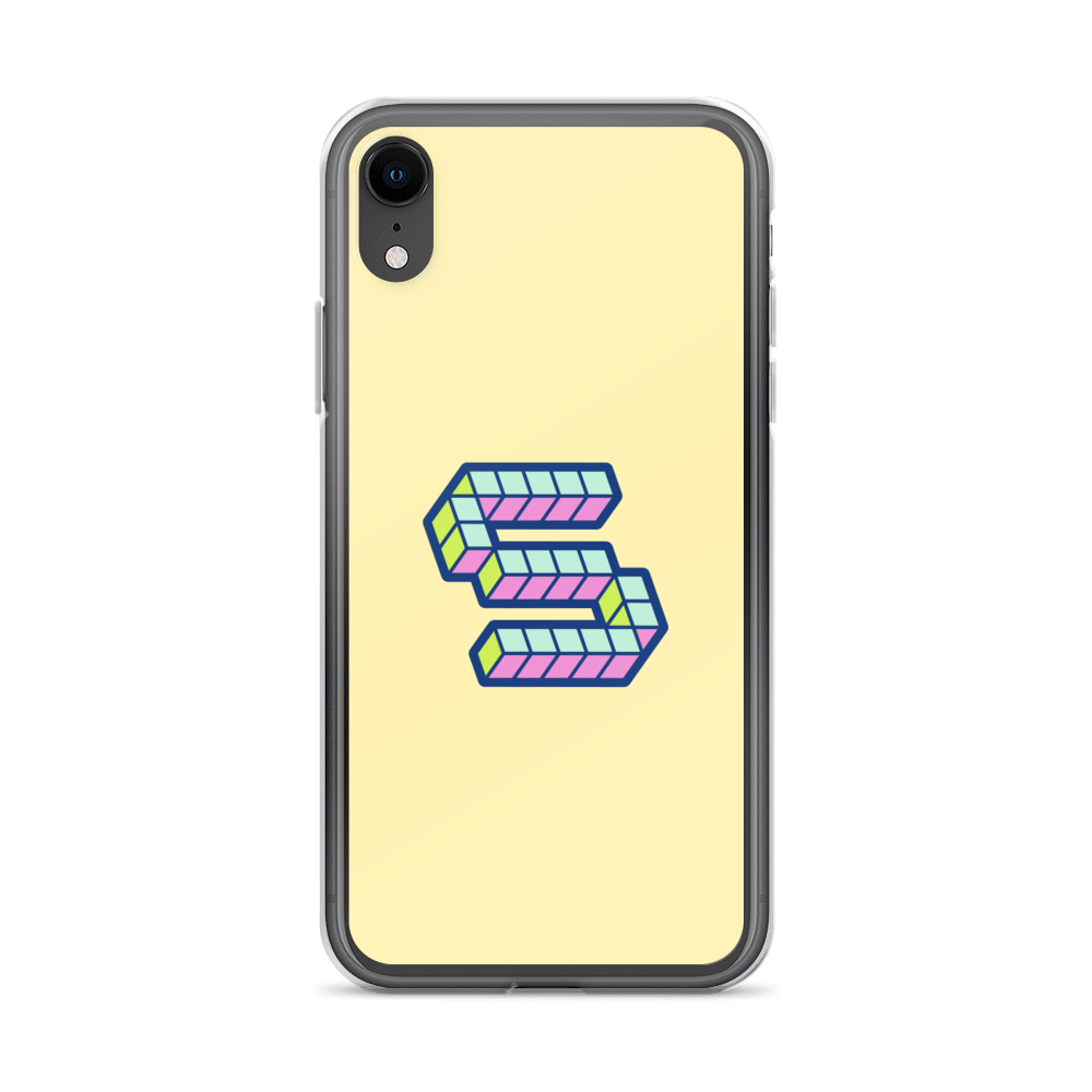 Letter S Pixel, banana mania yellow - iPhone Case