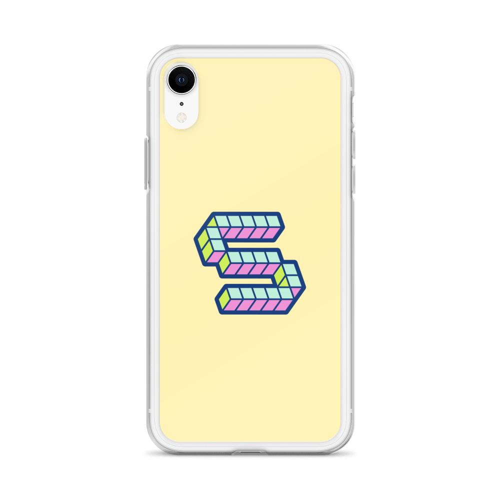 Letter S Pixel, banana mania yellow - iPhone Case