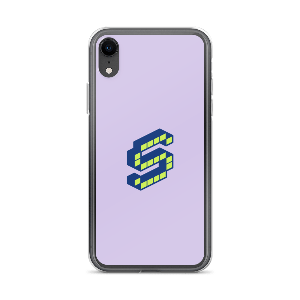 Letter S Pixel, Pure Purple - iPhone Case