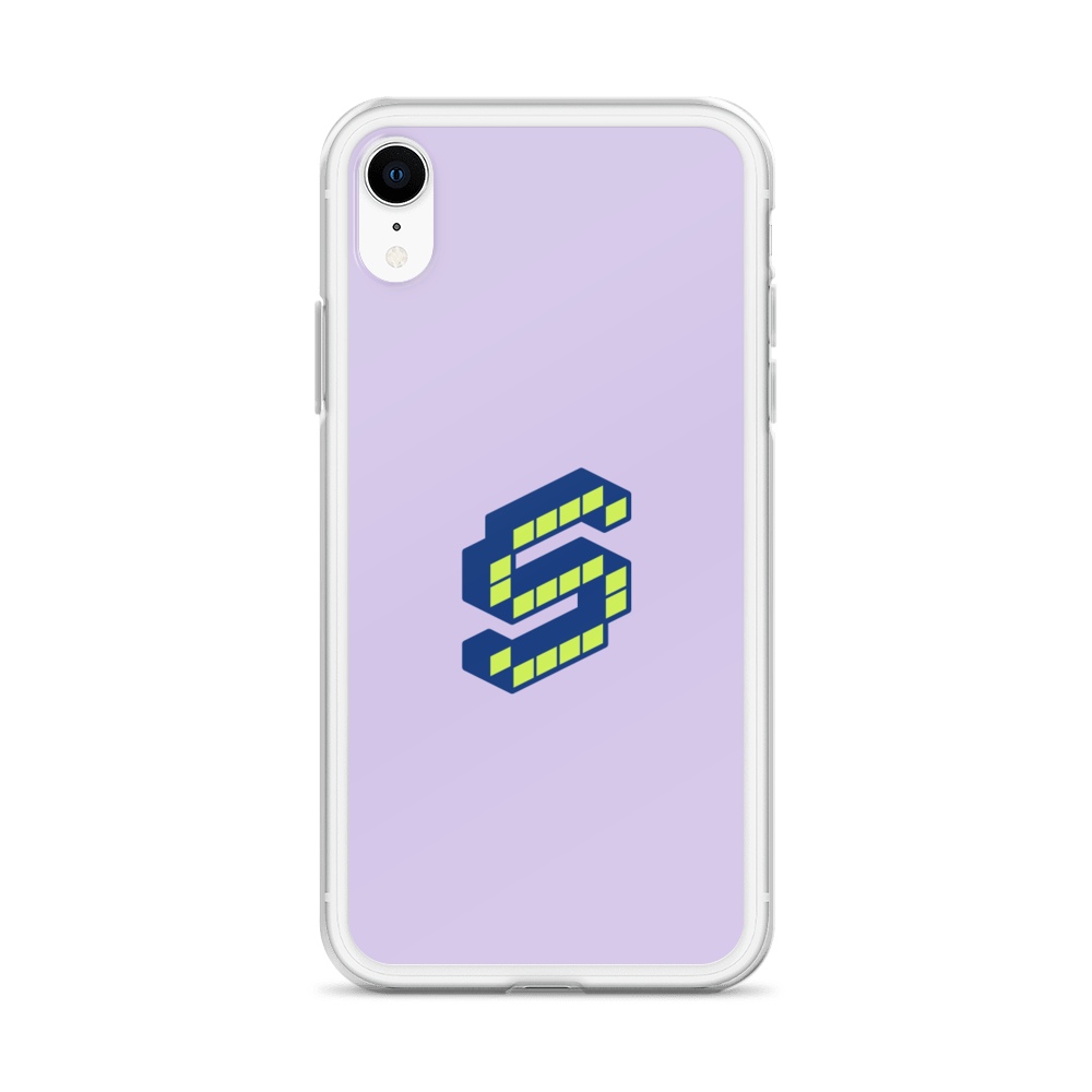 Letter S Pixel, Pure Purple - iPhone Case