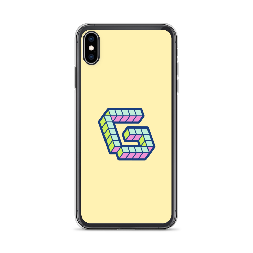 Letter G Pixel, banana mania yellow - iPhone Case