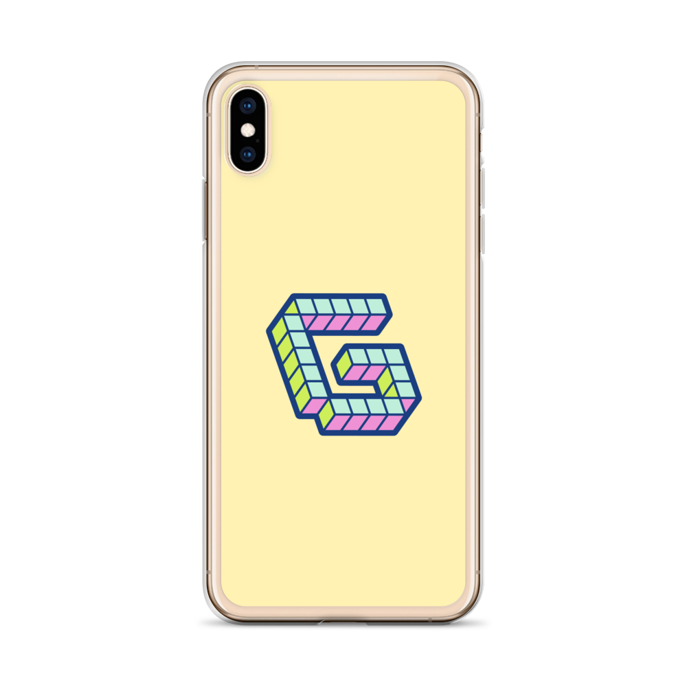 Letter G Pixel, banana mania yellow - iPhone Case