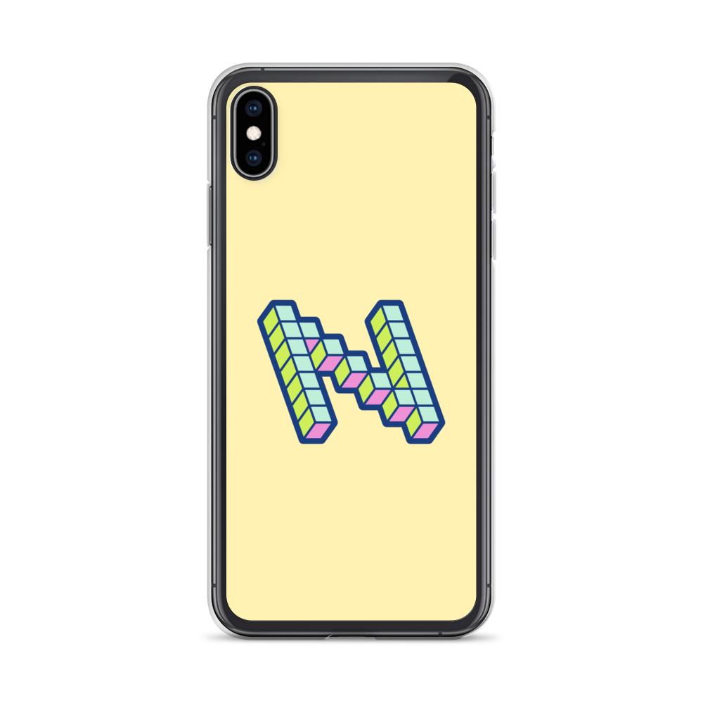 Letter N Pixel, banana mania yellow - iPhone Case