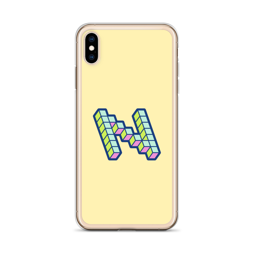 Letter N Pixel, banana mania yellow - iPhone Case