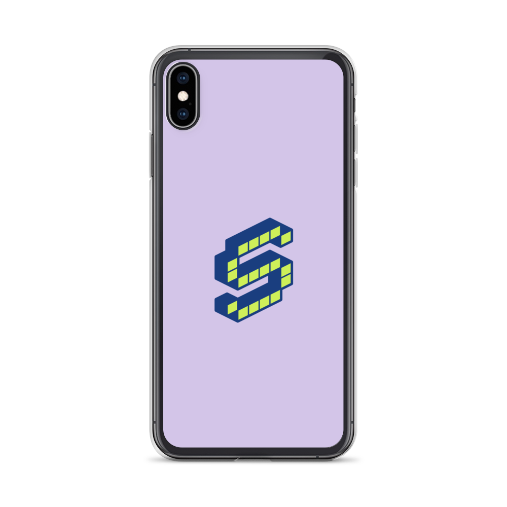 Letter S Pixel, Pure Purple - iPhone Case