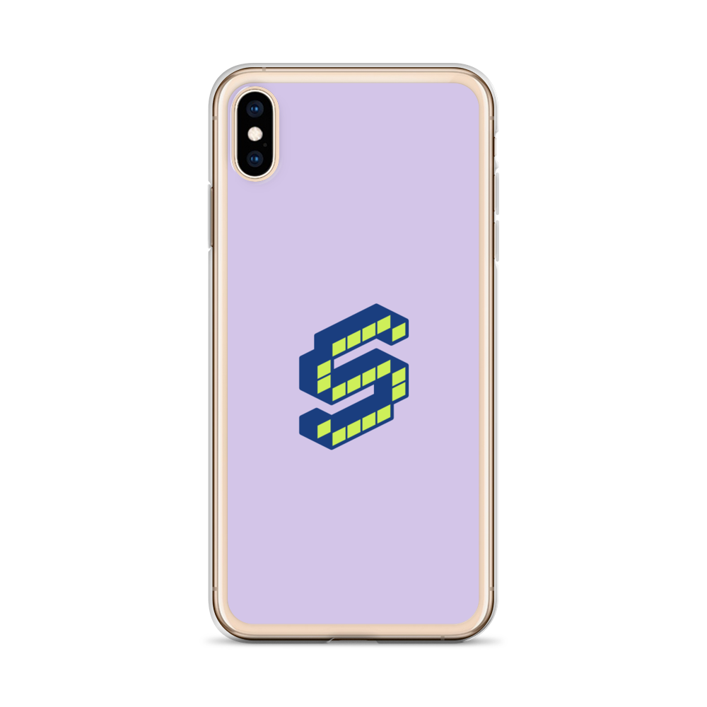 Letter S Pixel, Pure Purple - iPhone Case