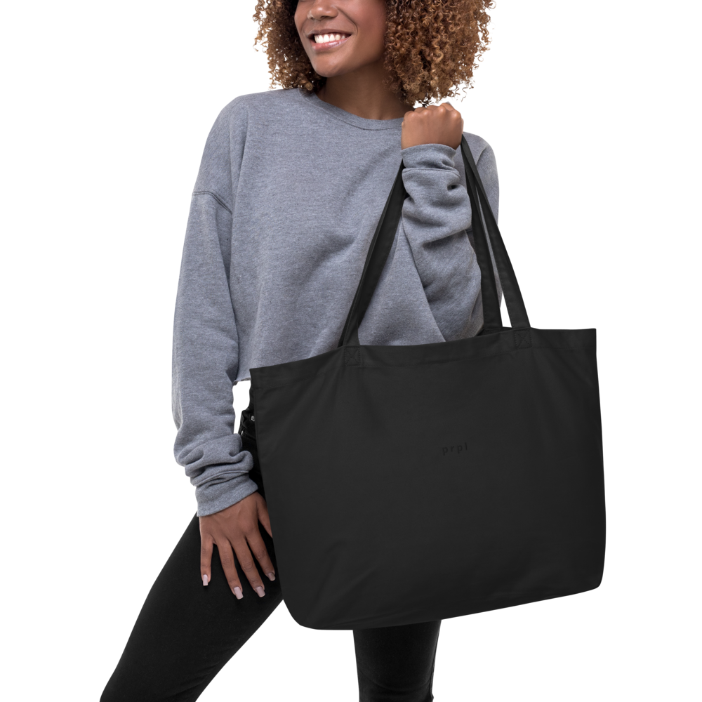 Large organic tote bag - prpl